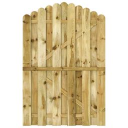 vidaXL puerta de valla de madera de pino impregnada 100x150 cm