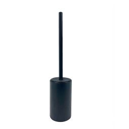 Kibath escobillero redondo negro mate acero inoxidable