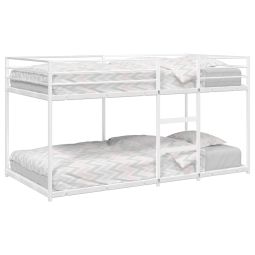 Cama 90x200 cm,litera sin colchón acero blanco rhu9339