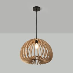 Lámpara de techo colgante de madera Ø45cm "FREYA"-E27