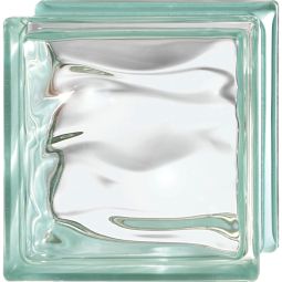 Bloque de vidrio "agua reflejos" caribe