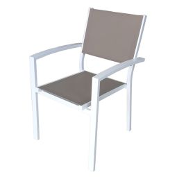 Silla de jardín 60x55x87cm de aluminio Parma
