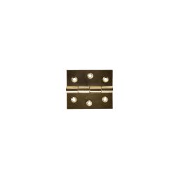 Bisagra de doble hoja latonada 70x60mm