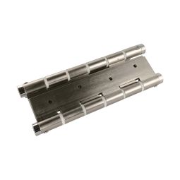 Bisagra doble accionamiento de aluminio color inox