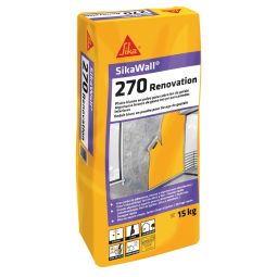 Enlucido capa gruesa en polvo sikawall 270 renovation 15 kg