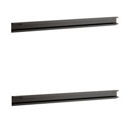 Pack 2 tiradores negros para mueble Line 70cm