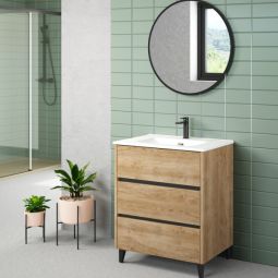 Mueble de baño Aspen color roble 70x45cm