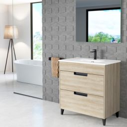 Mueble de baño Alaska color roble 100cm