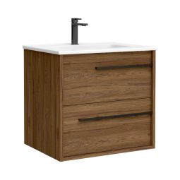 Mueble de baño suspendido Tyra color nogal 60cm