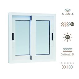 Ventana de aluminio corredera 60 x 60 cm