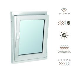 Ventana de aluminio oscilobatiente 80 x 50 cm derecha