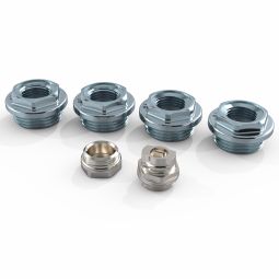 Kit 2 tapones y 4 reducciones de radiador universal 1/2"