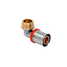 Codo macho 90º multicapa press Ø20x1/2"