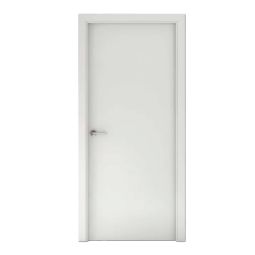 Puerta de Interior lamu lacada blanca derecha 203 x 72,5 cm