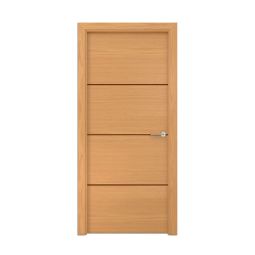 Puerta de Interior ortegal texturizada roble izquierda 203 x 72,5 cm