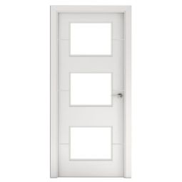 Puerta de Interior acristalada Capri blanco izquierda 203x72,5 cm