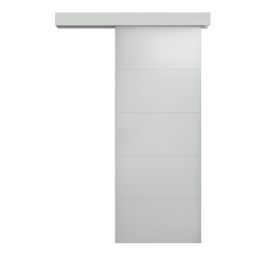Puerta de Interior corredera Cies lacada gris 203x72,5 cm