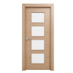 Puerta de Interior acristalada Sil roble miel derecha 72,5 cm