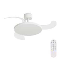 Ventilador de techo retractil con luz Dove motor DC  3 aspas 107cm Arte Confort
