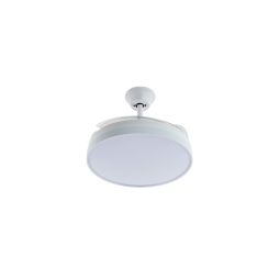 Ventilador de techo retráctil blanco 106cm 30W