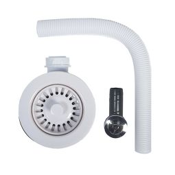 Válvula cesta fregadero 1 1/2-113 blanco