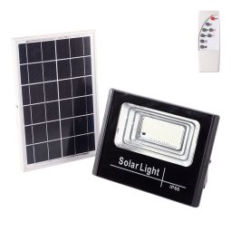 Proyector LED solar 45w 6500k panel: bateria 6v/6w: control remoto 3,2v/30