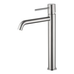 Grifo de lavabo monomando de caño alto serie monza–níquel–cartucho cerámico