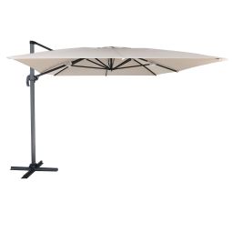 Sombrilla excéntrica molokai rectangular 3x4m beige + funda