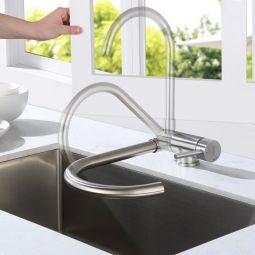 Lonheo grifo de cocina abatible grifo mezclador para fregadero giratorio de