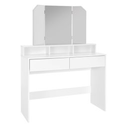 Tocador con taburete 100x40x140cm aglomerado blanco ecd germany