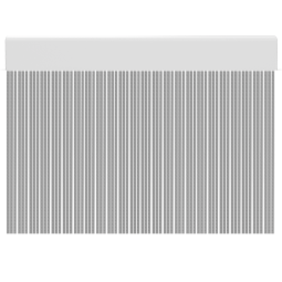 Cortina para puertas de PVC pastel gris con blanco / 90 x 210