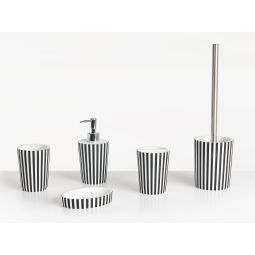 Conjunto de 5 accesorios de baño lircay negro/blanco