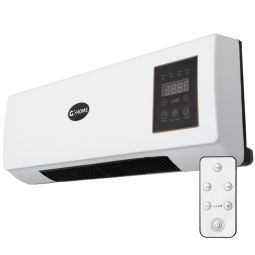 Calefactor ptc + ventilador 1500w control remoto blanco