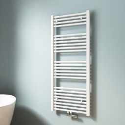 Emke radiador toallero agua caliente tubo redondo blanco 120x50cm