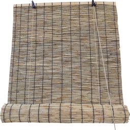 Estor enrollable| 90x200cm| beige| 100% bambu natural| persiana madera