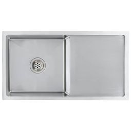 vidaXL fregadero de cocina hecho a mano acero inoxidable