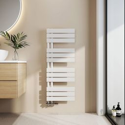 Emke radiador toallero agua caliente 1041x400mm, 456w, blanco, lateral