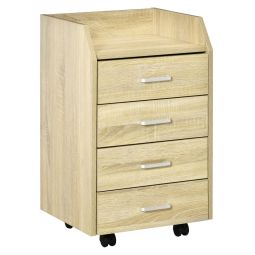 Cajonera de oficina 40x36x65 cm color marrón vinsetto