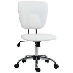 Silla de oficina 50x54x96.5 cm plástico, espuma, acero color blanco