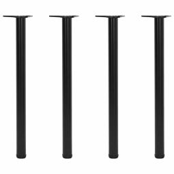 vidaXL patas de mesa ajustables en 4 alturas negro 870 mm