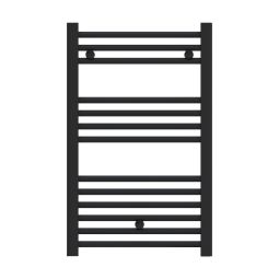 Radiador toallero de agua ocean negro 803x550mm