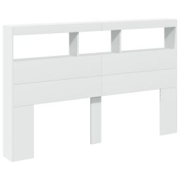 vidaXL cabecero de cama con LED blanco 160x17x102 cm