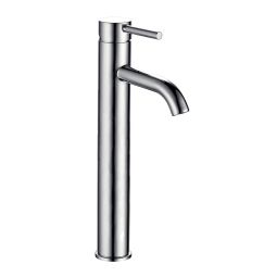 Kibath grifo lavabo alto monomando zuñi acabado cromo brillo de latón