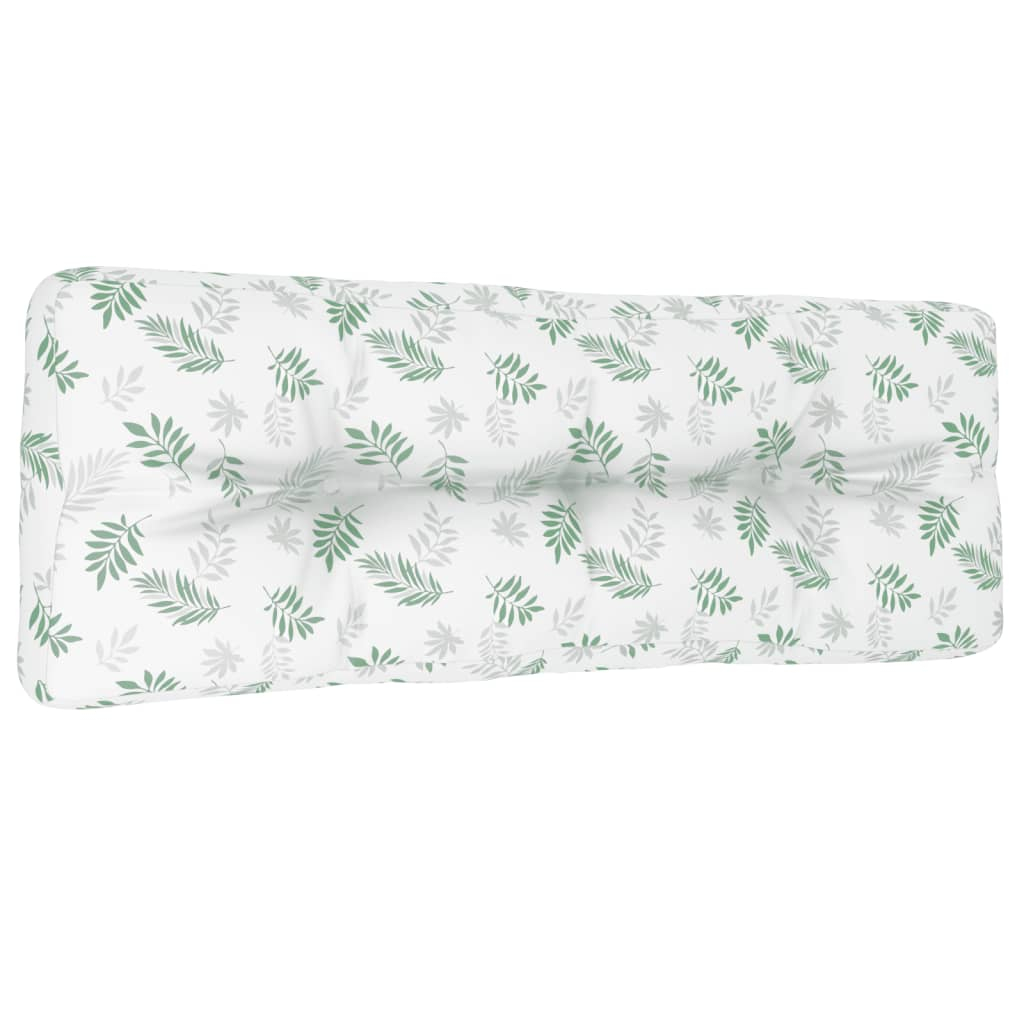 vidaXL cojín para sofá de palets tela estampado de hojas 120x40x12 cm