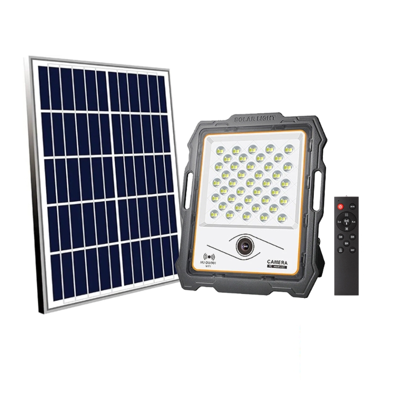 Foco proyector LED solar 200w ip67 con cámara
