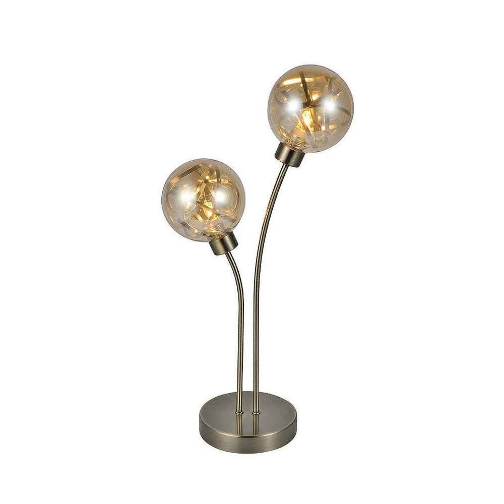 Varanasi table lamp 2xg9 leather