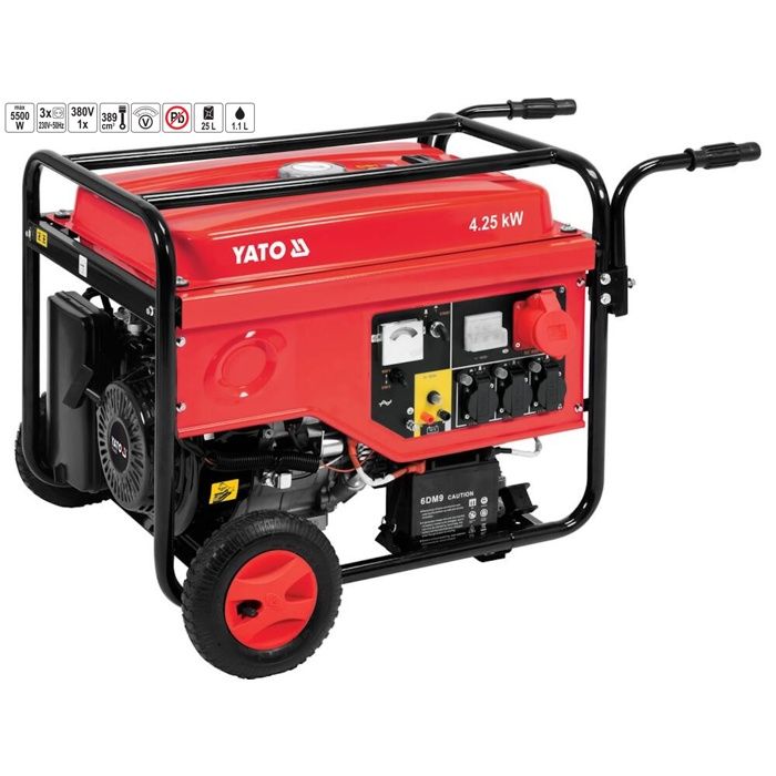 Generador eléctrico 3x230, 5500w + 1x380v, generador de emergencia