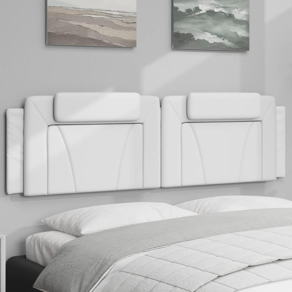 Cabecero de cama acolchado cuero sintético blanco 180 cm eso5804