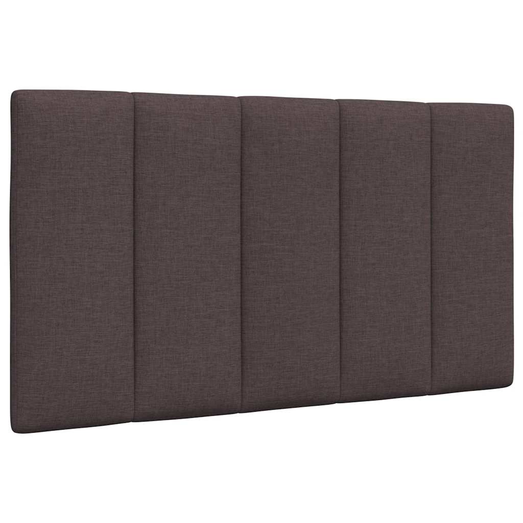 Cabecero de cama acolchado tela marrón oscuro 90 cm eso2883