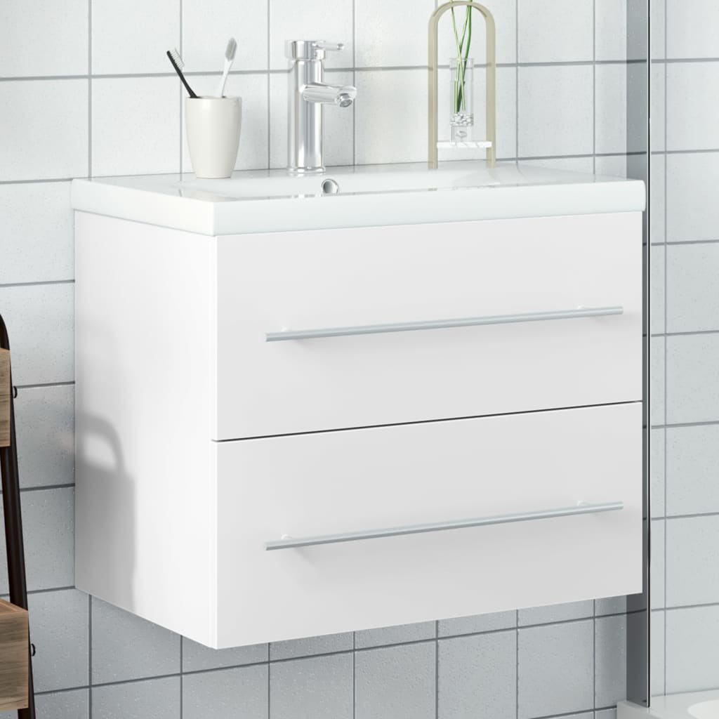 Mueble de baño con lavabo integrado blanco es5517